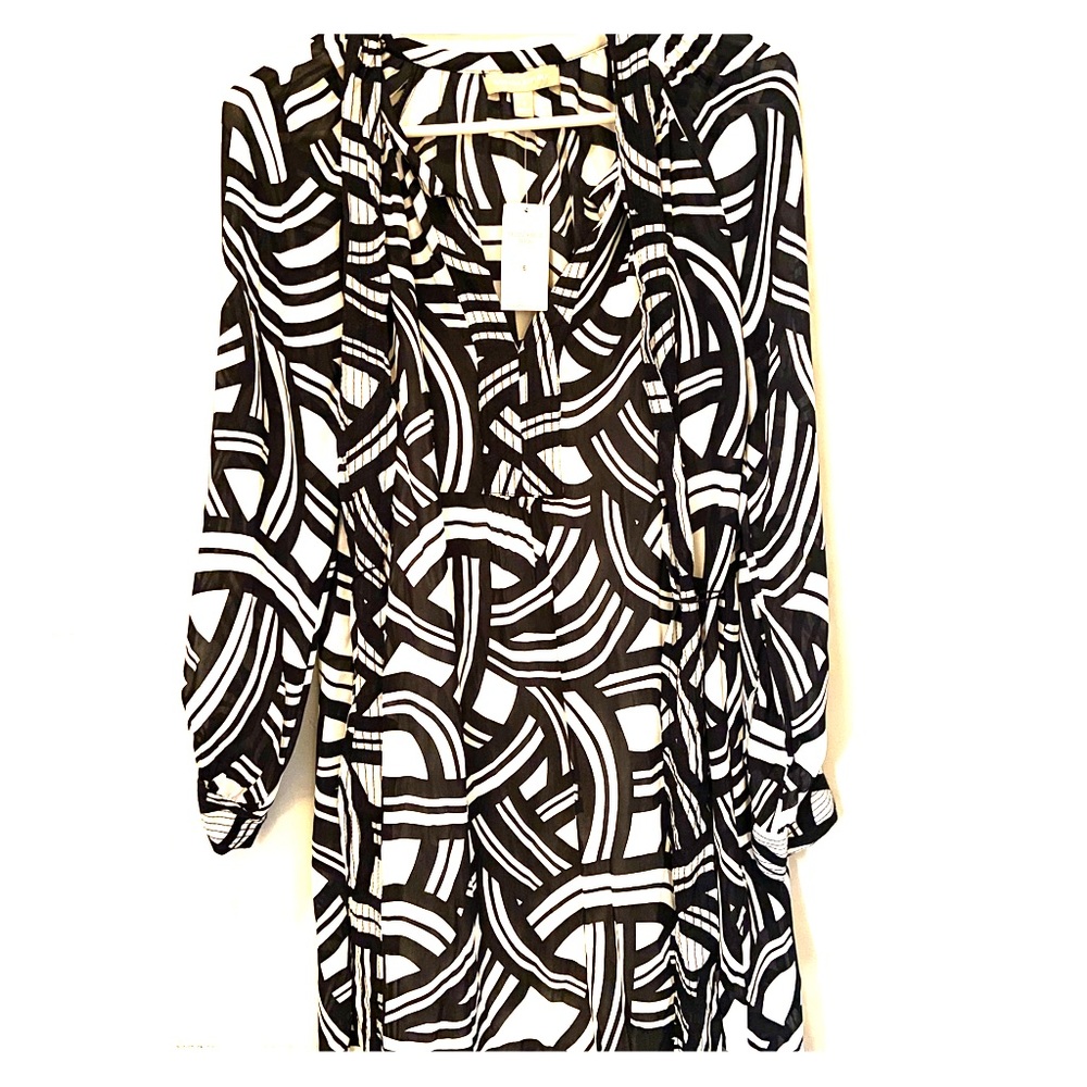 Banana Republic retro-print silk dress